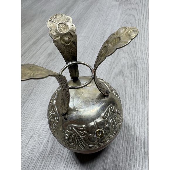 Vintage Yerba Mate Tea Gourd Cup Alpaca Silver - Picture 6 of 7